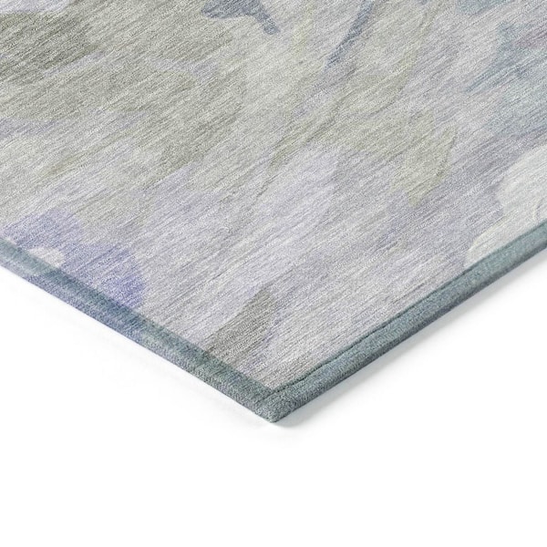 Chantille Machine Washable Indoor/Outdoor Abstract ACN2264 Lavender 8 ft. x 8 ft. Area Rug