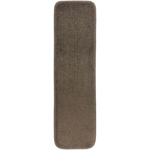 Euro Gray 8 in. x 30 in. Indoor Carpet Stair Treads Slip Resistant Backing (Set of 13)