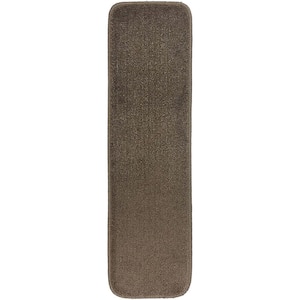 Euro Cappucino 7 in. x 24 in. Indoor Carpet Stair Tread Cover Slip Resistant Backing (Set of 7)
