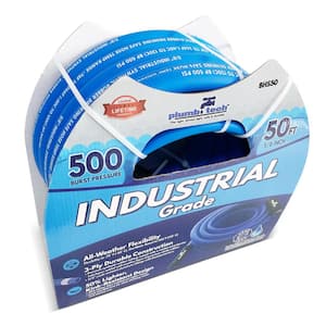 5/8 in. dia. x 50 ft. Industrial Grade Dual-Purpose Blue Synthetic Rubber Hose, BPA Free for Safe Drinking, 500-Piece BP