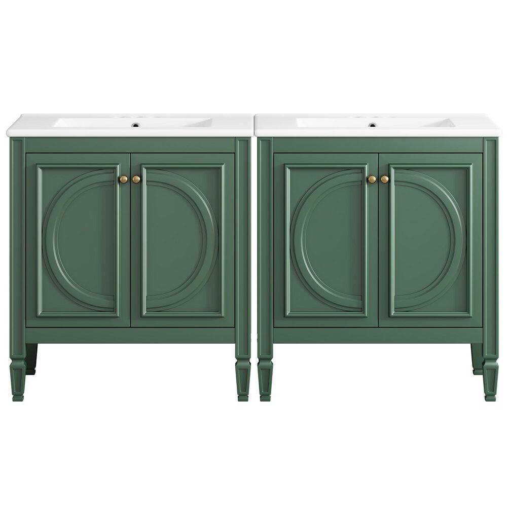 60 in. Single Sink Freestanding Green Bath Vanity with White Ceramic Top price history on PriceWatchPro