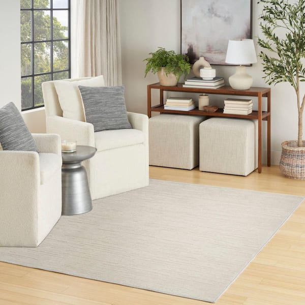 Casual Beige 7 ft. x 9 ft. Abstract Contemporary Area Rug