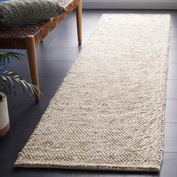Natura 2 ft. x 7 ft. Sage/Ivory Uniform Marle Runner Rug