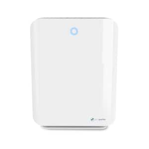 1760 sq. ft. HEPA Filter Console Air Purifier 21 in. in White for Home, UV-C, Wildfire Smoke, Dust, Odors, Allergens