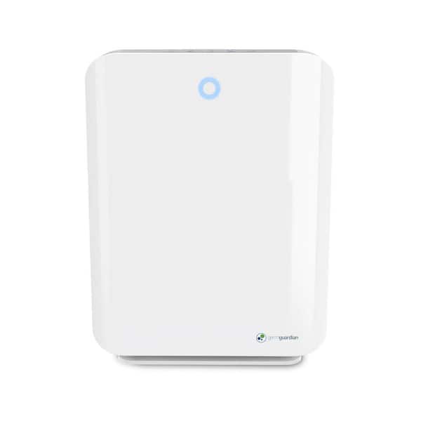 1760 sq. ft. HEPA Filter Console Air Purifier 21 in. in White for Home, UV-C, Wildfire Smoke, Dust, Odors, Allergens