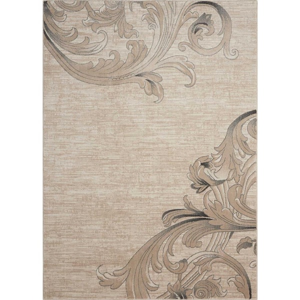 Nourison Maxell Mocha 5 ft. x 7 ft. Persian Modern Area Rug
