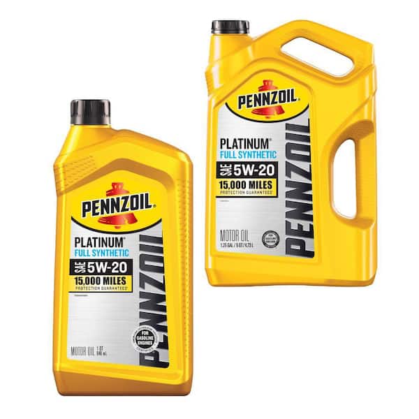 Platinum SAE 5W-20 Full Synthetic Motor Oil Combo (1 Qt and 5 Qt)