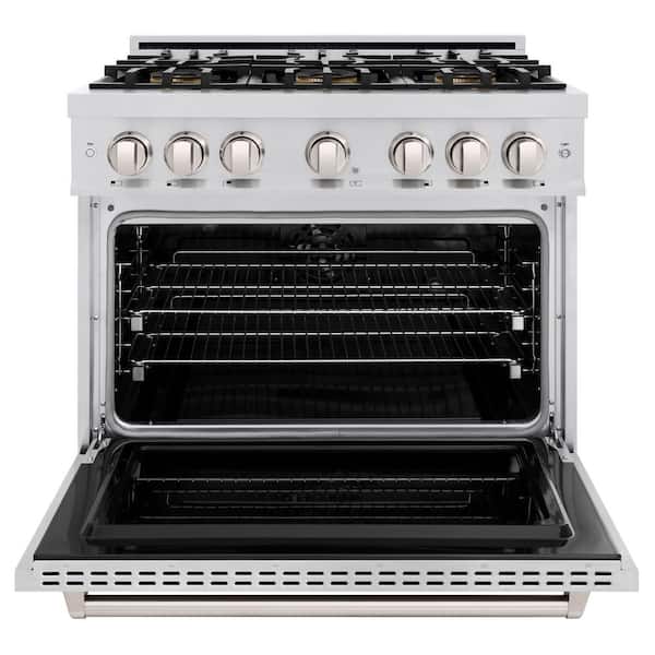 36 in. 5.2 cu. ft. Classic Dual Fuel Range with 6 Burner DuoPro Cooktop and Convection Oven in Stainless Steel