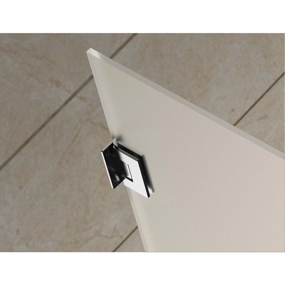 Aquadica 36" x 72" Frosted Glass Frameless Hinged Shower Door in Chrome