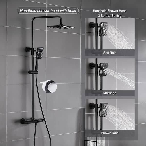 Dabai Handheld Shower Head Hose Lifting Rod Set 3 in 1 360 Degree 120mm 53 Water Hole with PVC Powerful Massage Shower - ( Color: Shower Se 並行輸入品 : Delta 4-Setting In2ition 2-in-1 Dual Shower Head with