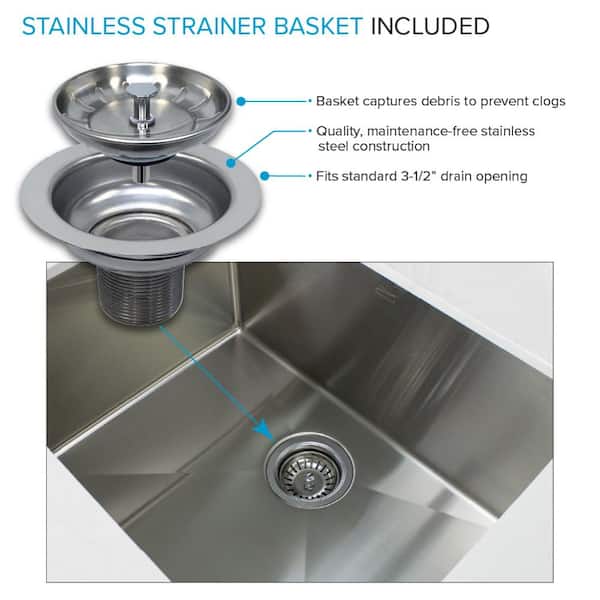 Transolid All-in-One 29 in. x 25.5 in. Stainless Steel Quartz