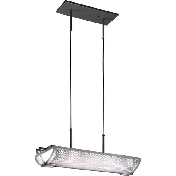 Filament Design 275 in. Ceiling Long Satin Pewter Pendant with 1 Energy Efficient-Light