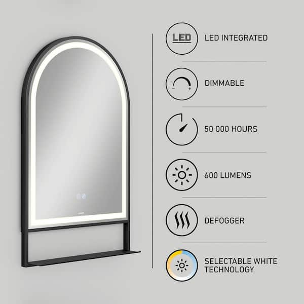 Artika Arturo 20 in. W X 32 in. H Round Defog 3 CCT Black Artika Arturo 20 in. W X 32 in. H Round Defog 3 CCT Black