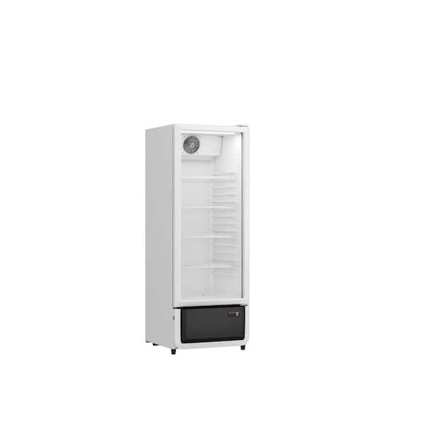 21 in. 8 cu. ft. Commercial Glass Door Merchandiser Refrigerator Beverage Cooler in White