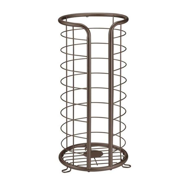 Dracelo Freestanding Metal Toilet Paper Holder Dispenser in Bronze