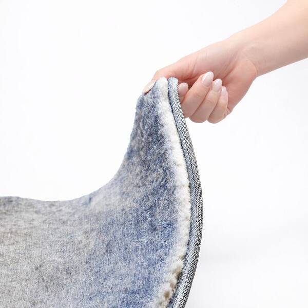 Dream Shag Premium Machine Washable Abstract ADS601 Blue 10 ft. x 14 ft. Area Rug