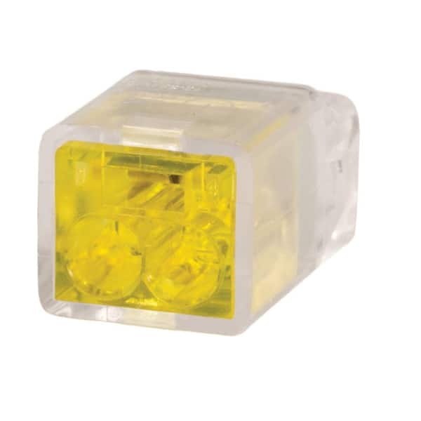 Yellow 2 Port Push-In Wire Connector (100-Pack)