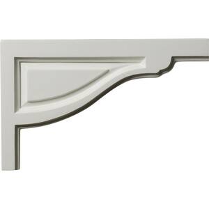 1/2 in. x 11-3/4 in. x 7-3/8 in. Polyurethane Right Large Traditional Stair Bracket Moulding