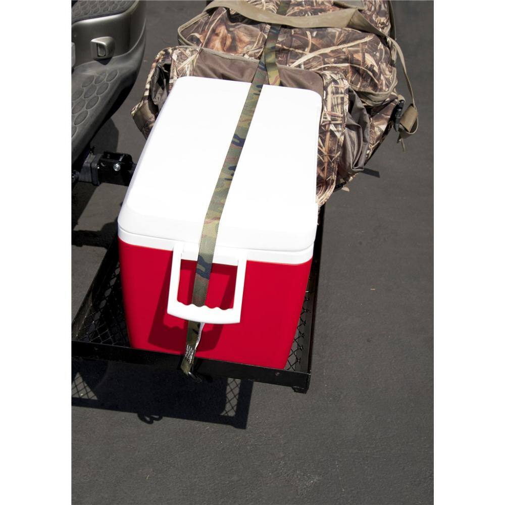 12 ft. Camo Nylon Ratchet Tie-Down Straps with Vinyl Coated S-Hooks