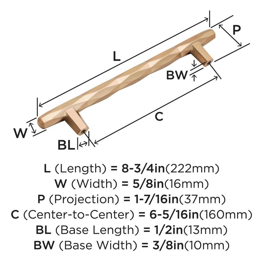 Champagne Bronze Modern Bar Cabinet Pull with Mounting Hardware