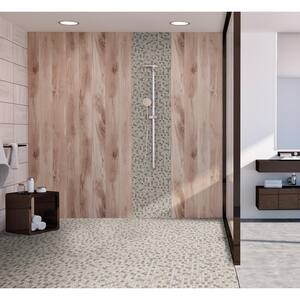 Pixie Wave Blue/Dark Blue 12-1/8 in. x 12-1/8 in. Penny Round Smooth Glass Mosaic Tile (5.1 sq. ft./Case)