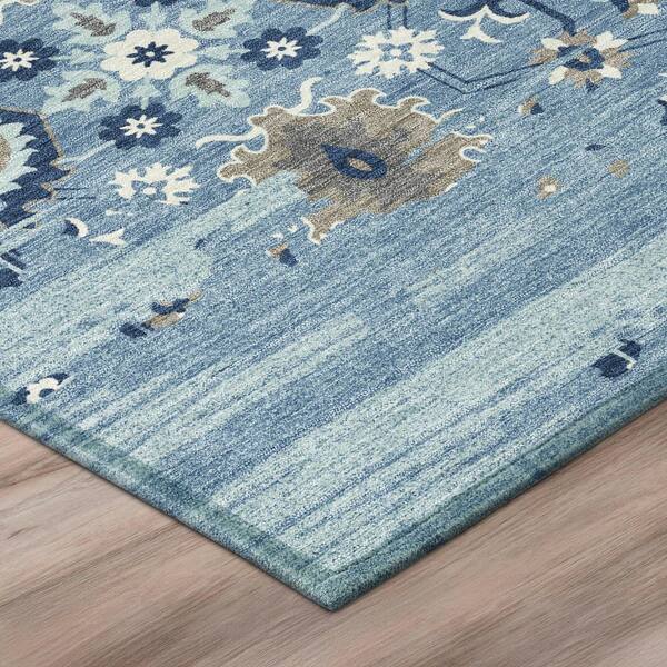 Chantille Machine Washable Indoor/Outdoor Abstract ACN2990 Blue 10 ft. x 14 ft. Area Rug