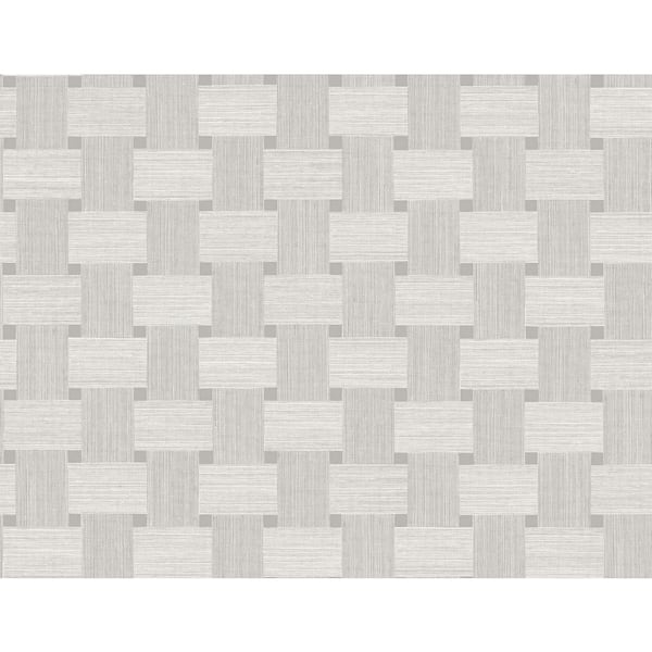 Seabrook Designs 60.75 sq. ft. Mirage Basketweave Embossed Vinyl Unpasted Wallpaper Roll