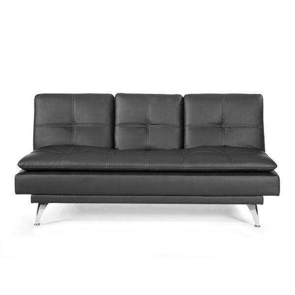 Relax A Lounger Black Morgan Convertible Sofa