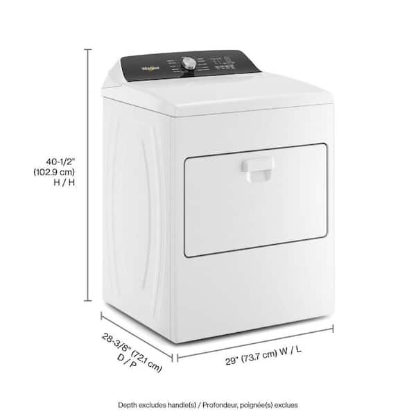 Whirlpool 7 Cu. Ft. Capacity Gas Dryer with Steam in White