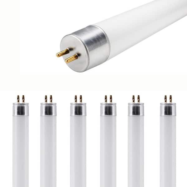 8-Watt 12 in. T5 G5 Linear Fluorescent Tube Light Bulb, Cool White 4100K (6-Pack)