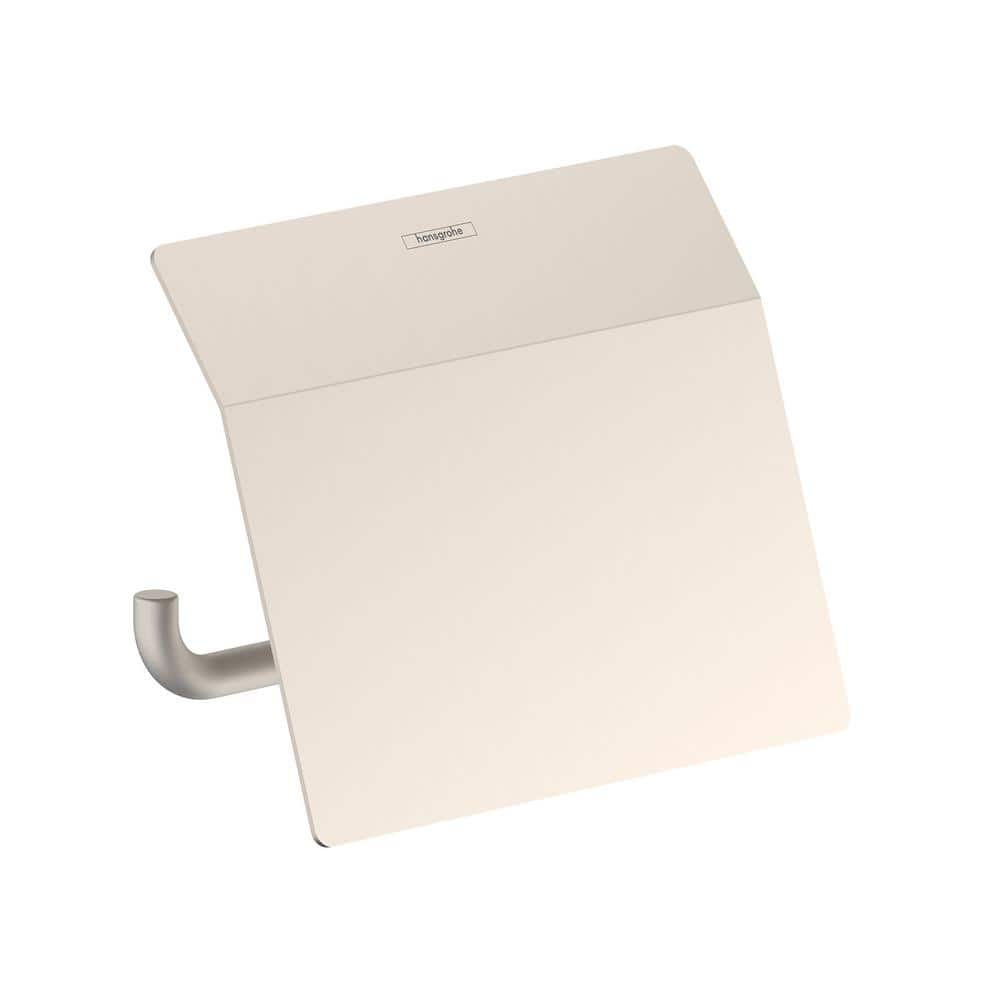 Brushed Nickel Wall Mount Toilet Paper Holder with Cover