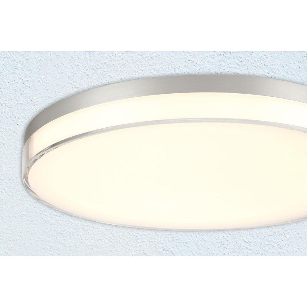 11-Inch Brushed Nickel LED Flush Mount Light with Acrylic Shade