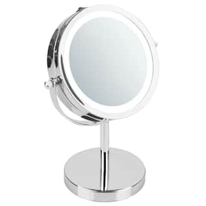 Lighted Vanity Mirror 10" in Silver