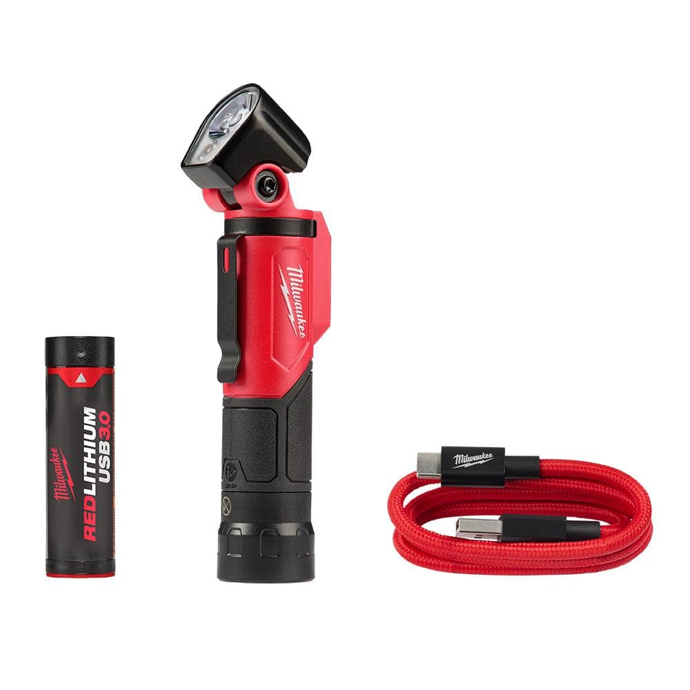 Milwaukee 500 Lumens LED Pivoting REDLITHIUM USB Flashlight 2113