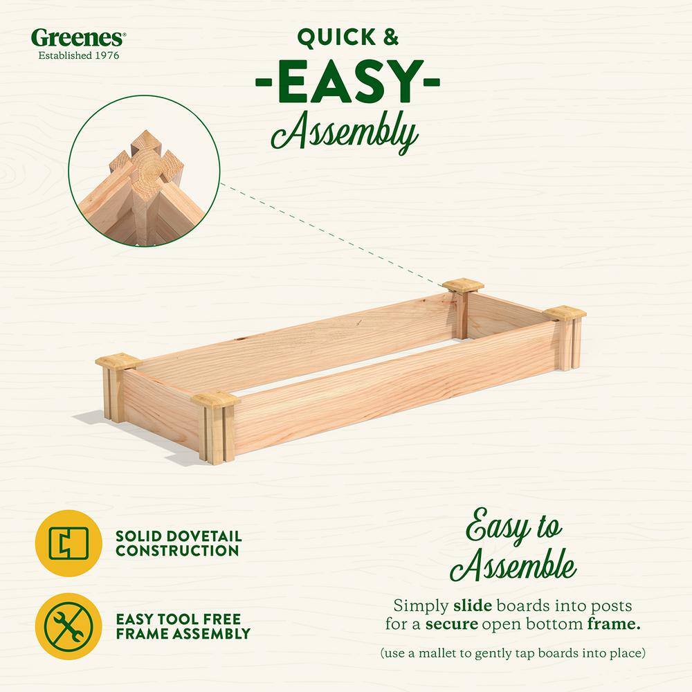 Premium Cedar Raised Garden Bed, 16" x 48" x 5.5"