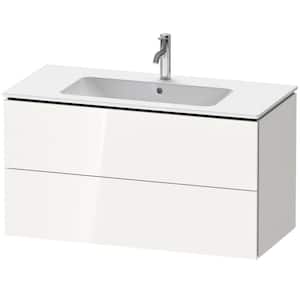 L-Cube 18.88 in. W x 40.13 in. D x 21.63 in. H Bath Vanity Cabinet without Top in White High Gloss