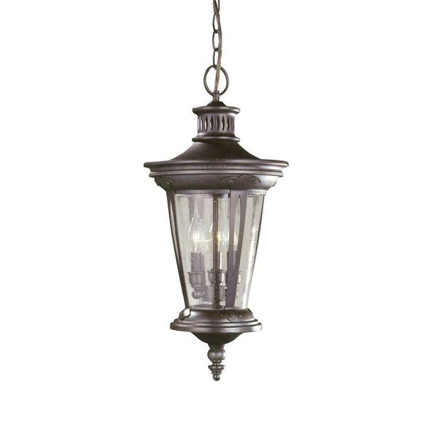 World Imports North Hampton 3-Light Outdoor Old Bronze Hanging Lantern