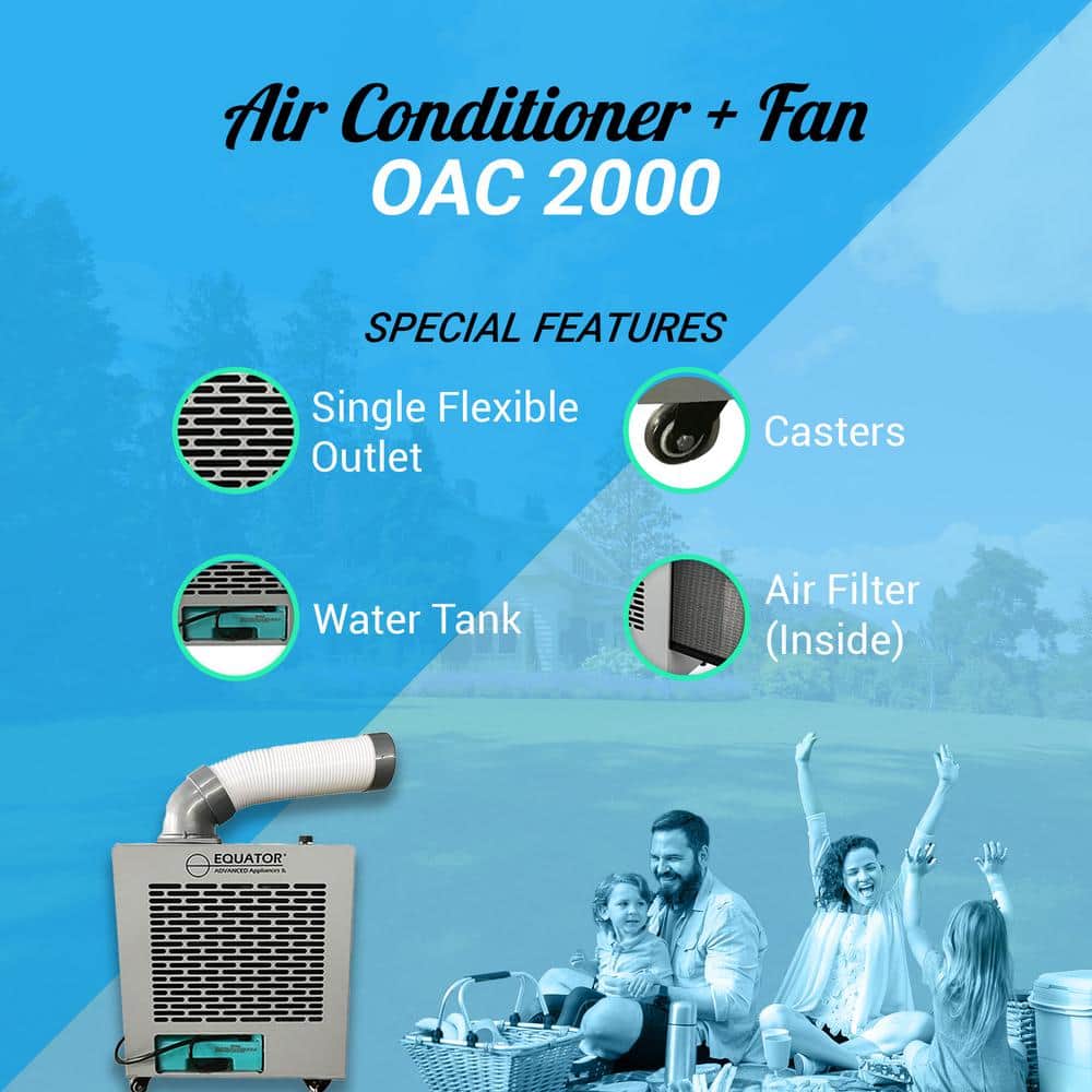 Equator Silver 7000 BTU Outdoor Portable Air Conditioner with Casters