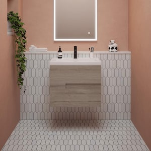 Suburbs White 10 in. x 12.375 in. Picket Polished Marble Wall and Floor Mosaic Tile (8.59 sq. ft./Case)