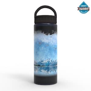 20 oz. Mountainscape Deep Navy Insulated Stainless Steel Water Bottle with D-Ring Lid