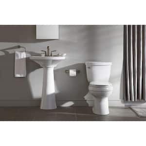 Cimarron 3-5/8 in. Vitreous China Pedestal Sink Basin in White with Overflow Drain