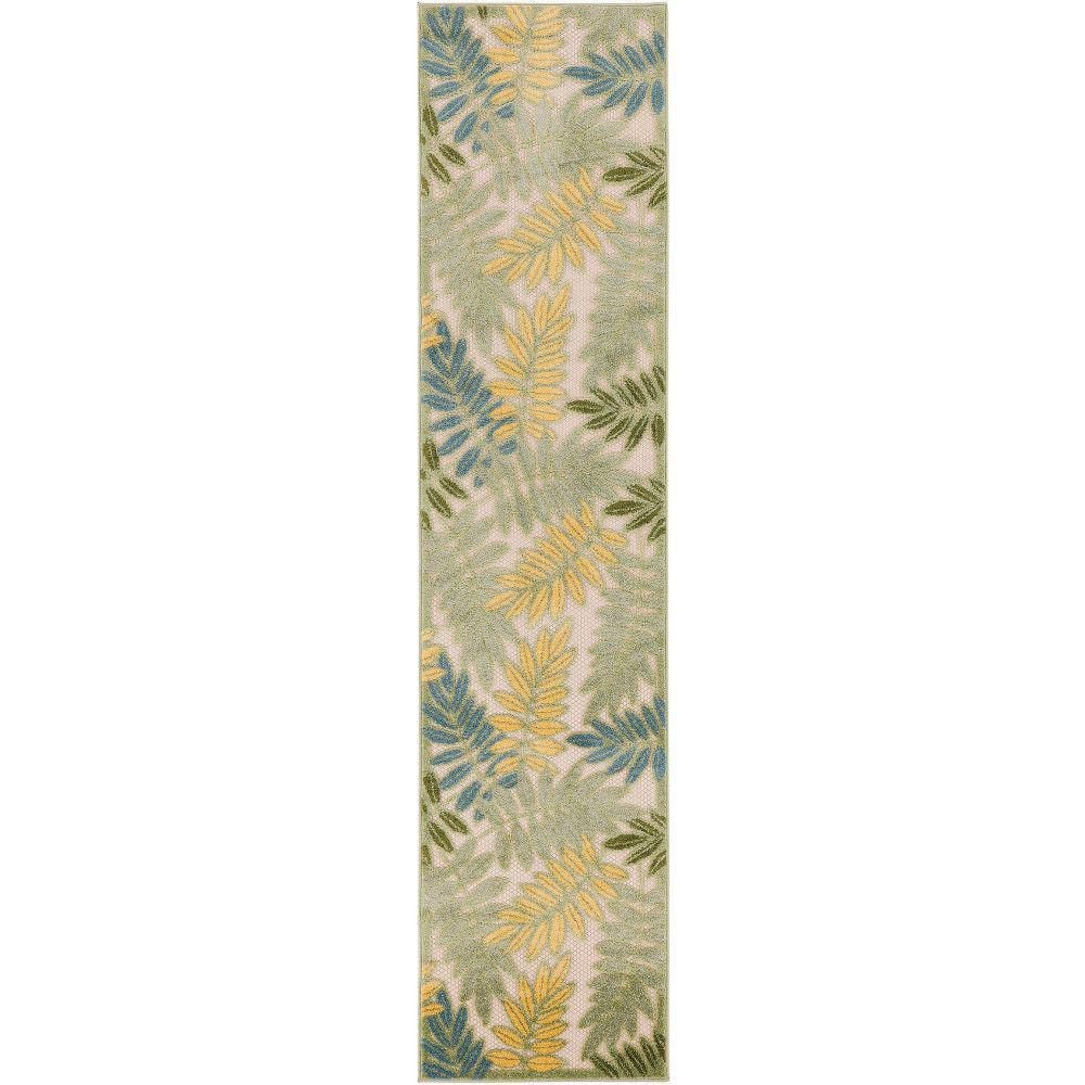 Aloha Green Multicolor 2 ft. x 6 ft. Floral Contemporary Runner Indoor/Outdoor Area Rug price history on PriceWatchPro