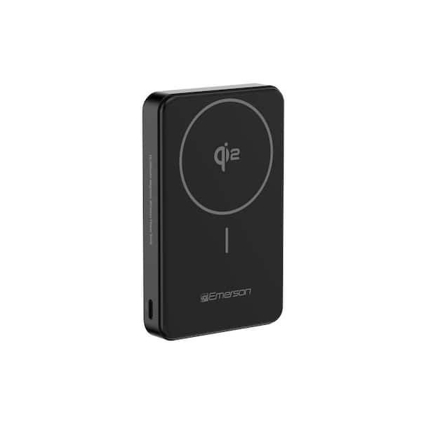 Emerson Power Bank with 15W Qi2 Magnetic Wireless Charging and 20W Wired Output Charging (Black)