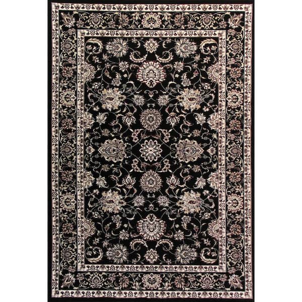 Art Carpet Arabella Traditional Border Black 8 ft. x 11 ft. Area Rug
