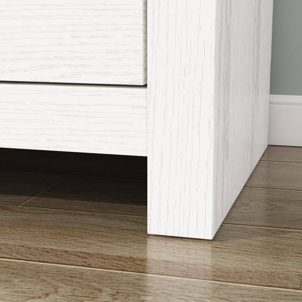 White Wood Grain 63 in. W Wooden Dresser, Chest of Drawers with 9-Drawers without Mirror - thumbnail 8
