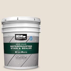 5 gal. #73 Off White Solid Color Waterproofing Exterior Wood Stain and Sealer