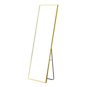 15.7 in. W x 59 in. H Rectangular Aluminum Framed Wall Mount or Floor Standing Modern Decorative Bathroom Vanity Mirror