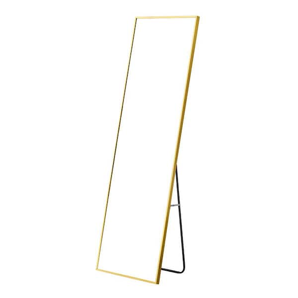 Unbranded 15.7 in. W x 59 in. H Rectangular Aluminum Framed Wall Mount or Floor Standing Modern Decorative Bathroom Vanity Mirror