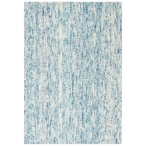 Abstract Ivory/Navy 2 ft. x 4 ft. Geometric Area Rug