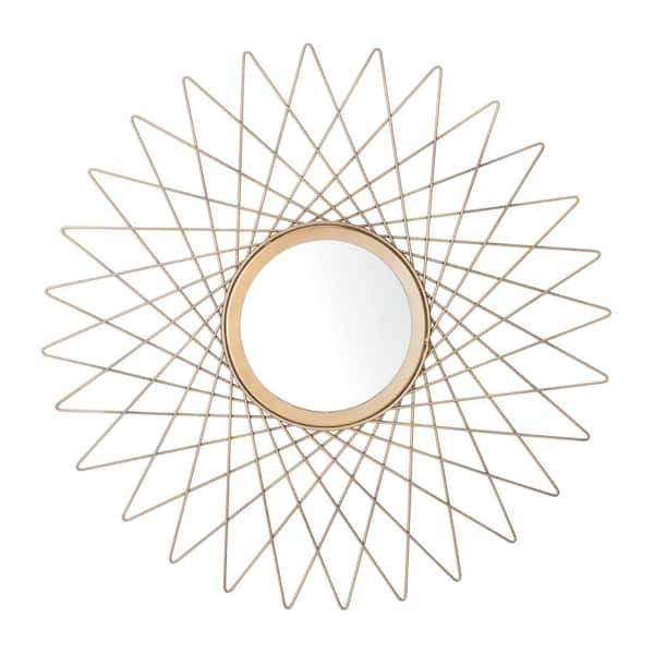 Medium Novelty Gold Novelty Mirror (23.0 in. H x 23.0 in. W)
